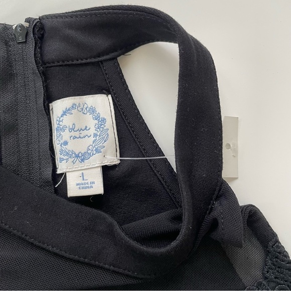 Francesca Blue Rain Black Wilamina Halter Dress Size Large, New with Tags NWT - Picture 6 of 10